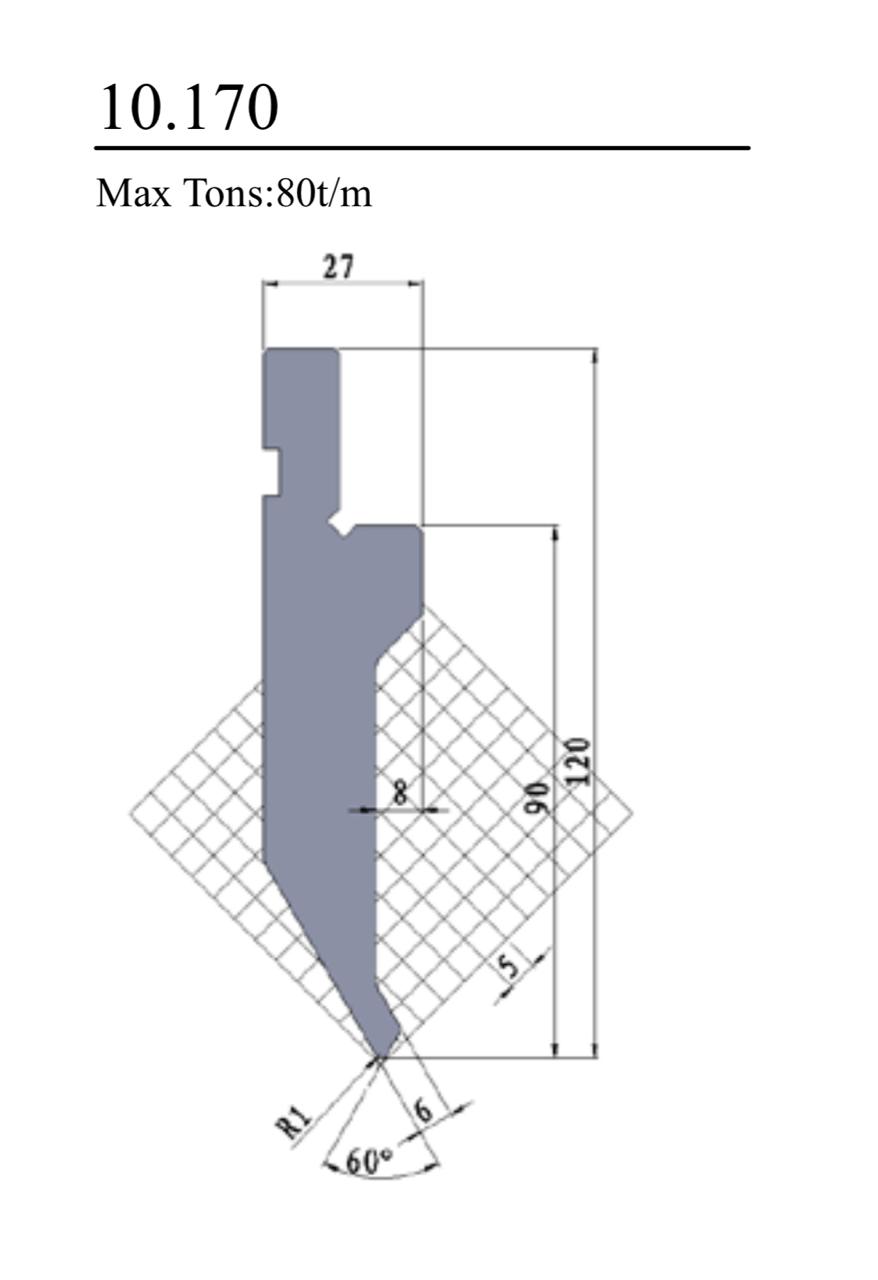 Plano punzón 10.170
